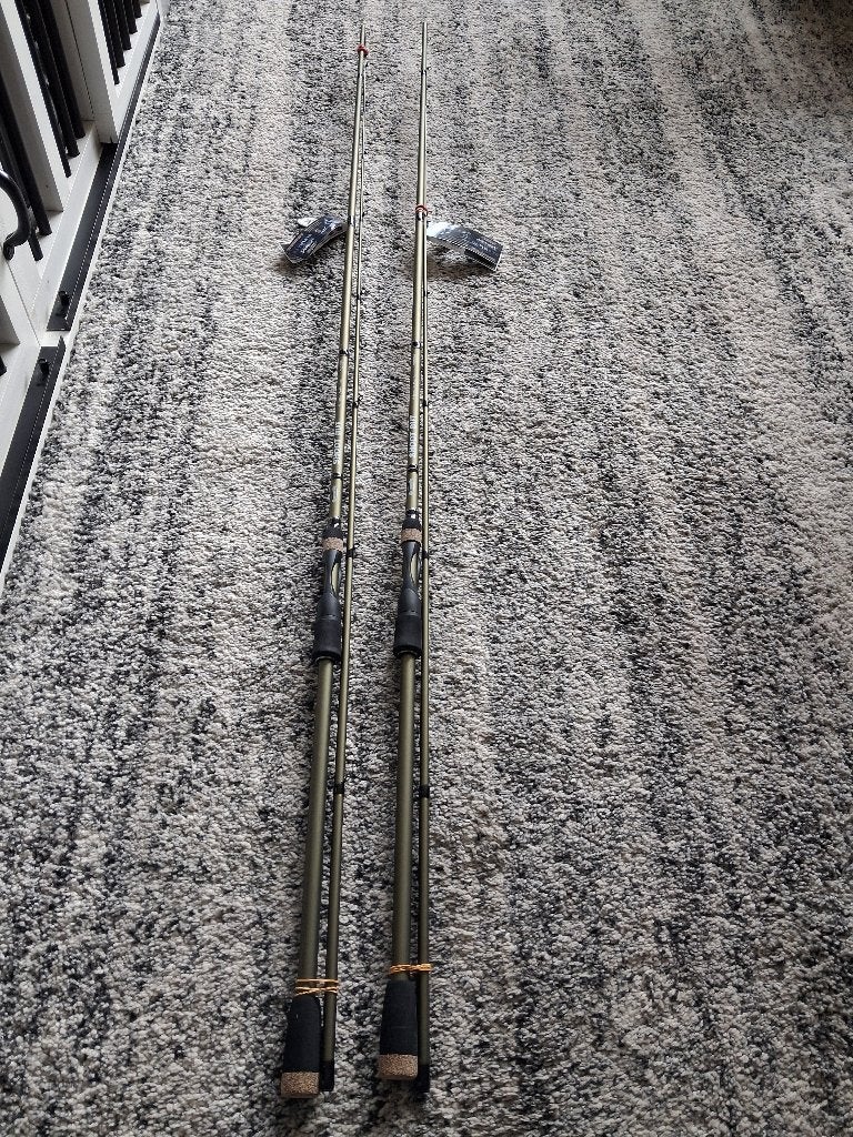 2 nieuwe ronthompson zeebaars hengels 3 mtr en 15 tot 45 gr, Ophalen, Nieuw, Werphengel