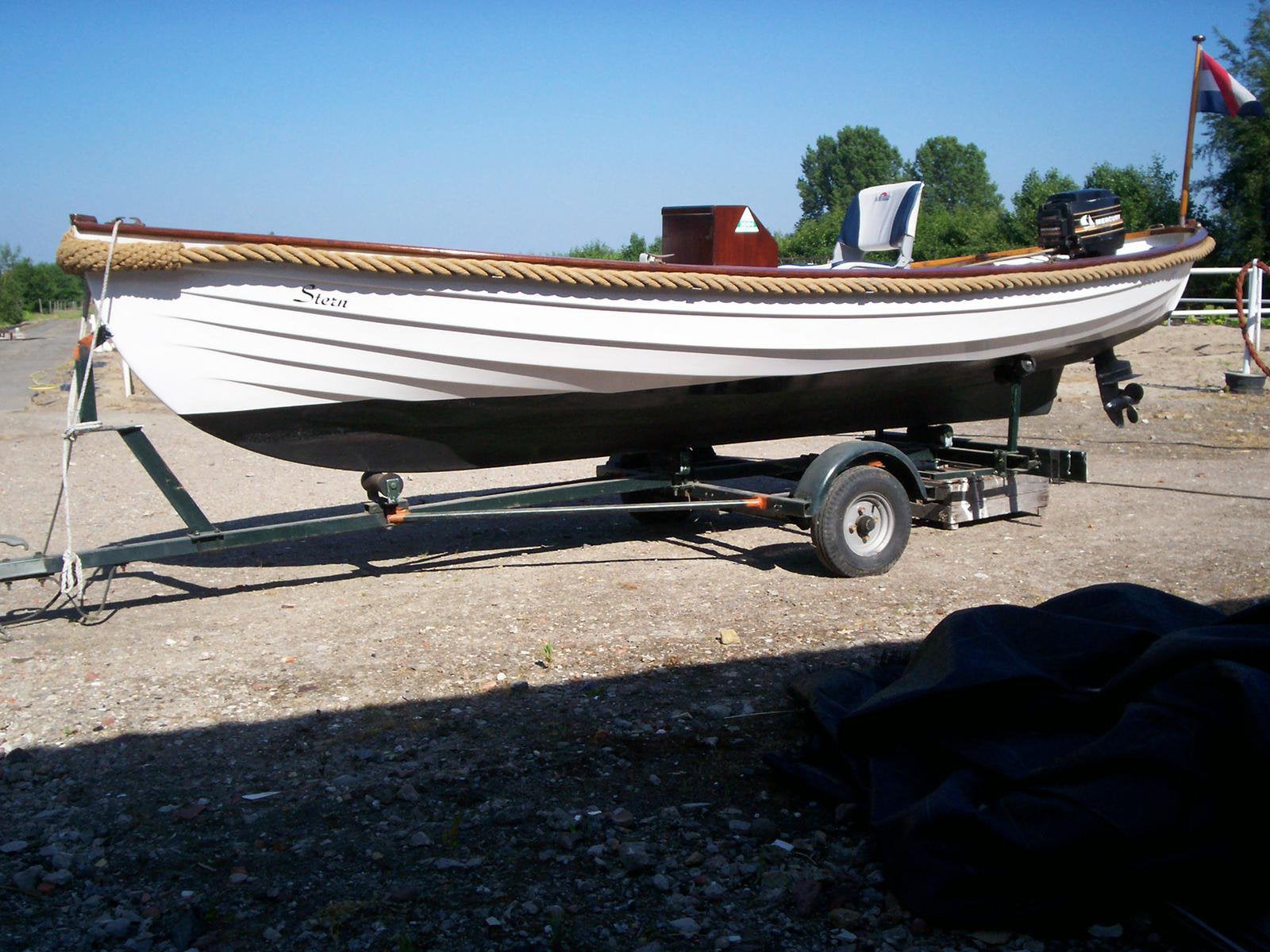 Te koop  authentieke polyester sloep., Watersport en Boten, Sloepen, Overige merken, 1 m, 5 m, Trailer