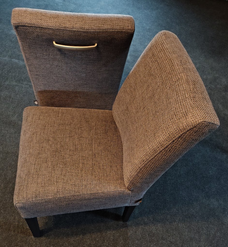 Set van 4 eetkamerstoelen - Grijs stof, Ophalen, Gebruikt, Vier, Grijs