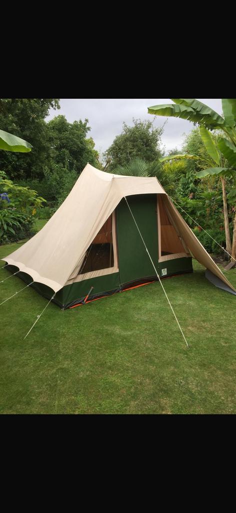 Esvo piramide tent van katoen als De Waard., Caravans en Kamperen, Ophalen, Gebruikt, Tot en met 2