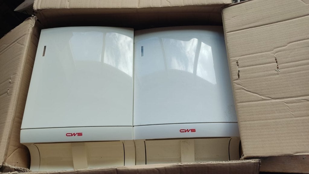 2 nieuwe CWS Paradise Paper Slim handdoekdispensers – wit, Doe-het-zelf en Verbouw, Sanitair, Ophalen, Nieuw, Toilet