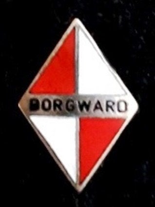Borgward speld- rood wit emaille, Verzamelen, Verzenden, Nieuw, Transport, Speldje of Pin