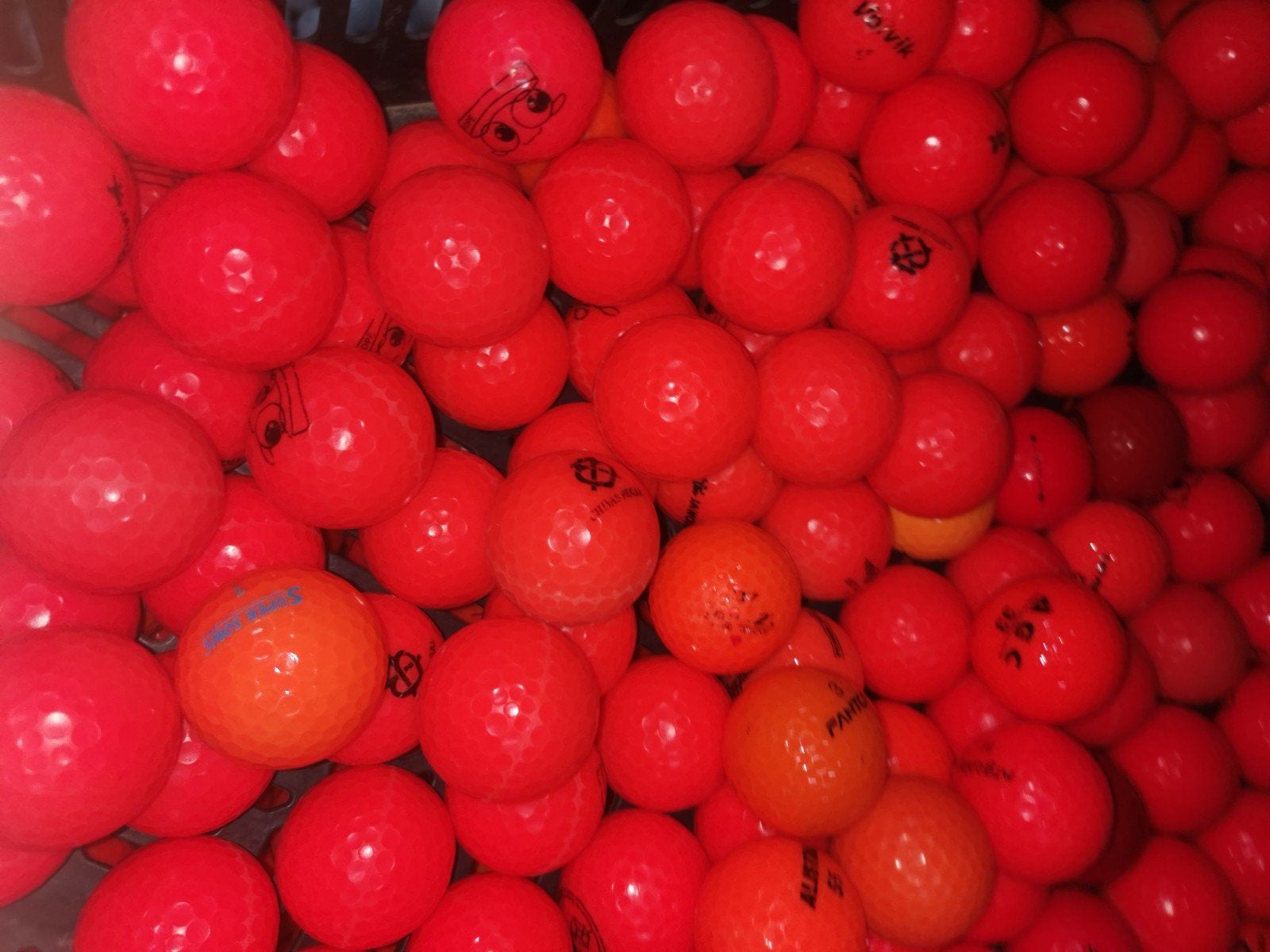oranje rode golfballen 100 stuks, Ophalen of Verzenden, Nieuw, Kraal