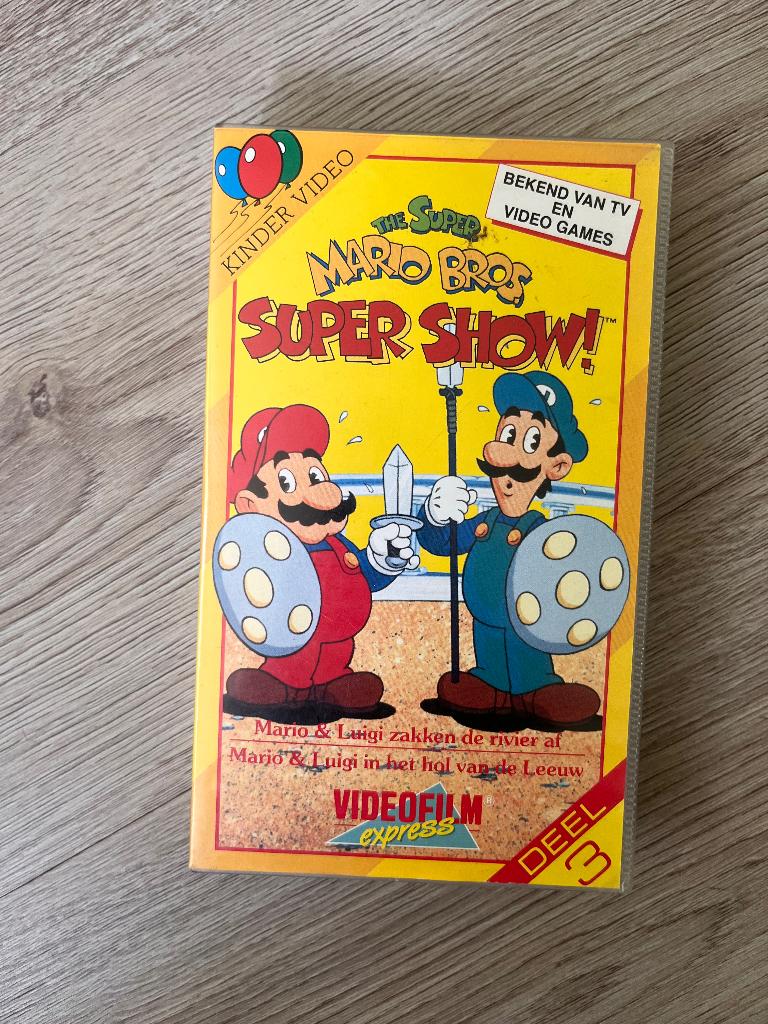 Super Mario Bros SuperShow VHS, Gebruikt, Tekenfilm, Alle leeftijden, Ophalen of Verzenden