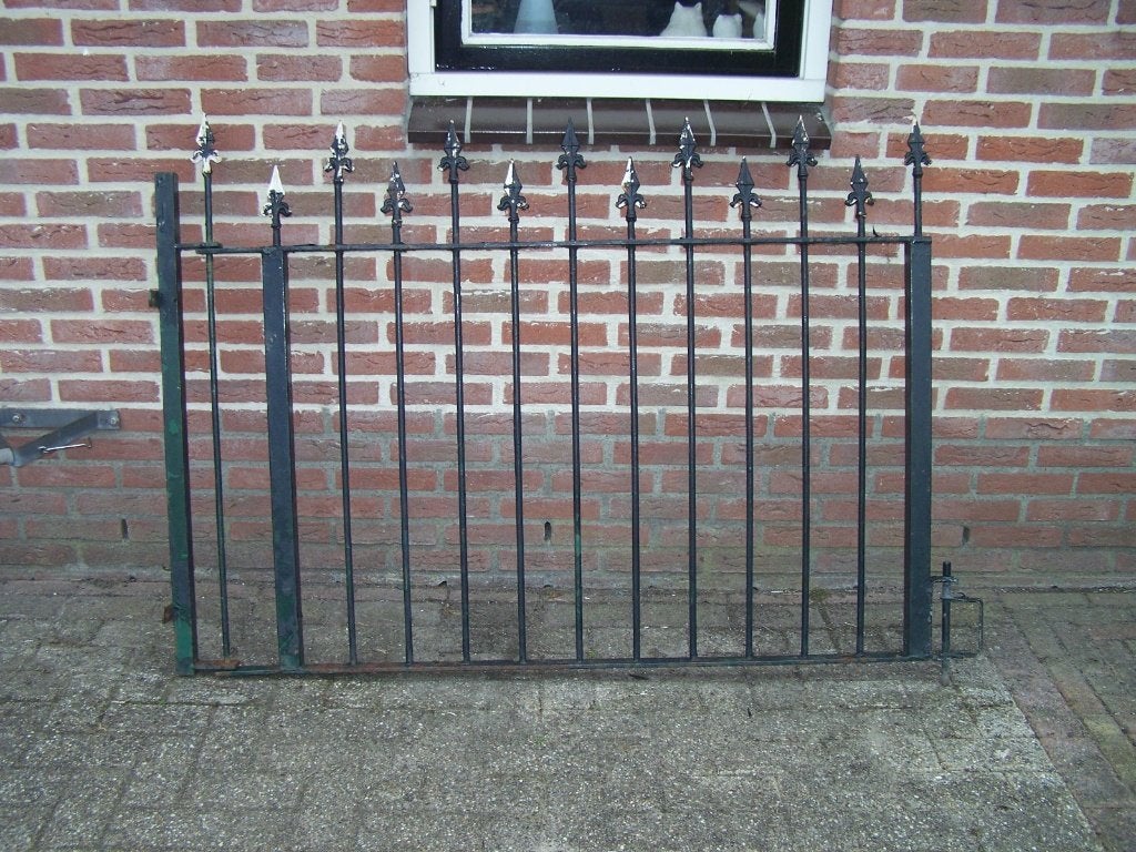 hekwerk , poort, hekwerk poort , loophek , loop hekwerk, Tuin en Terras, Ophalen, Gebruikt, IJzer, Sierhekwerk
