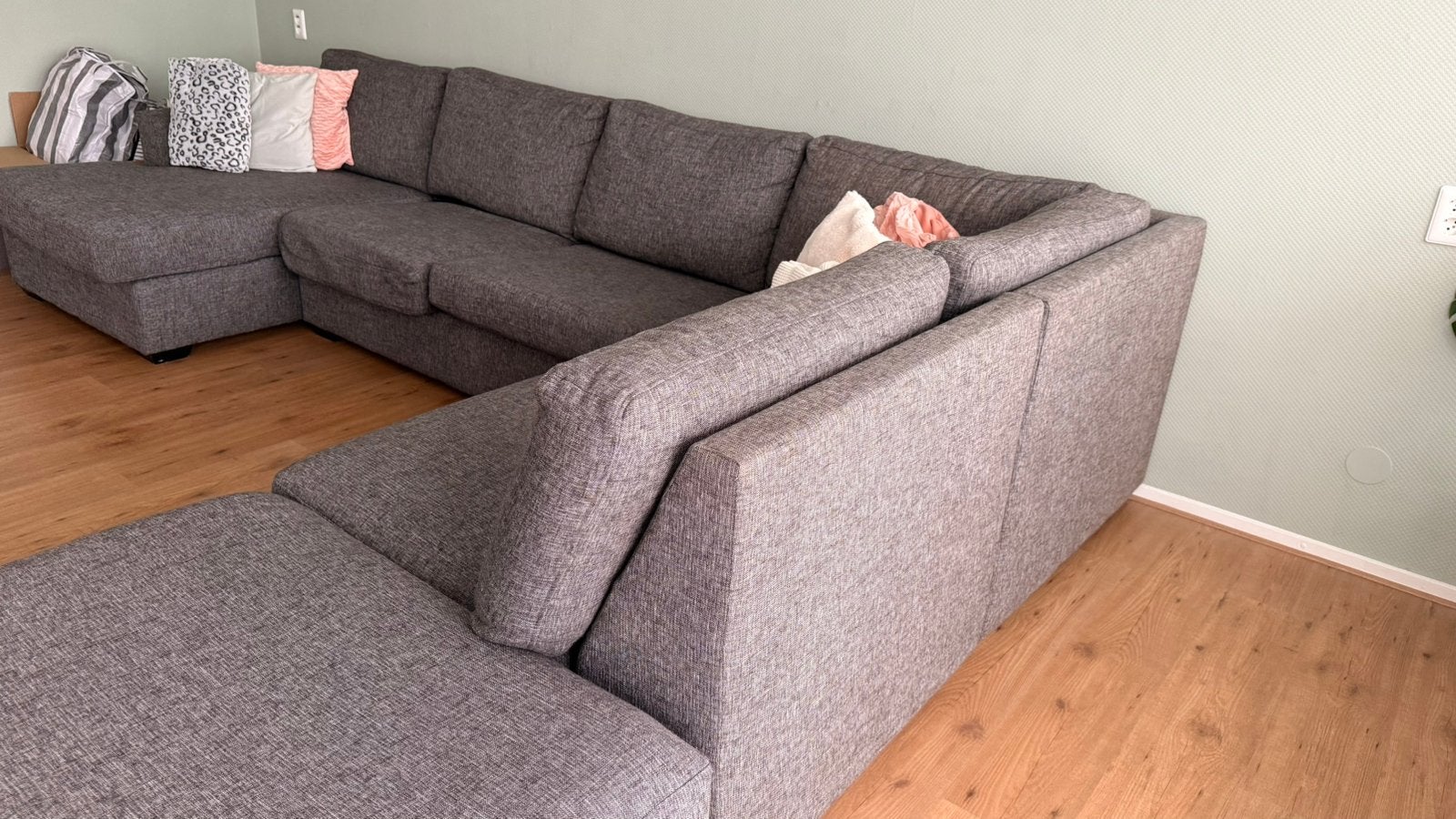 Grote U-vormige hoekbank met loungegedeelte, Gebruikt, Hoekbank, 300 cm of meer, 75 tot 100 cm