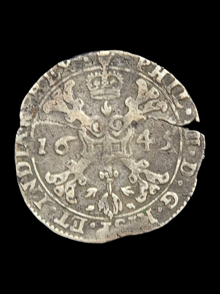 Kwart patagon 1645, Postzegels en Munten, Vóór koninkrijk, Zilver, Losse munt, Overige waardes