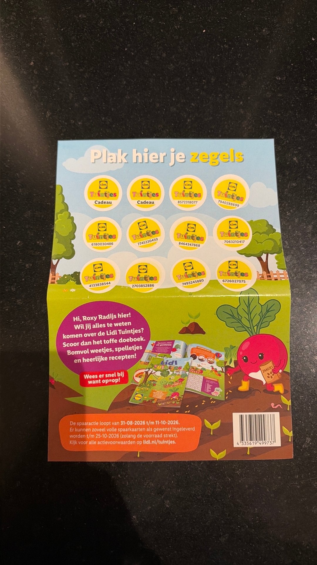 Lidl Tuintjes zegels 1 volle spaarkaart, Lidl, Ophalen of Verzenden