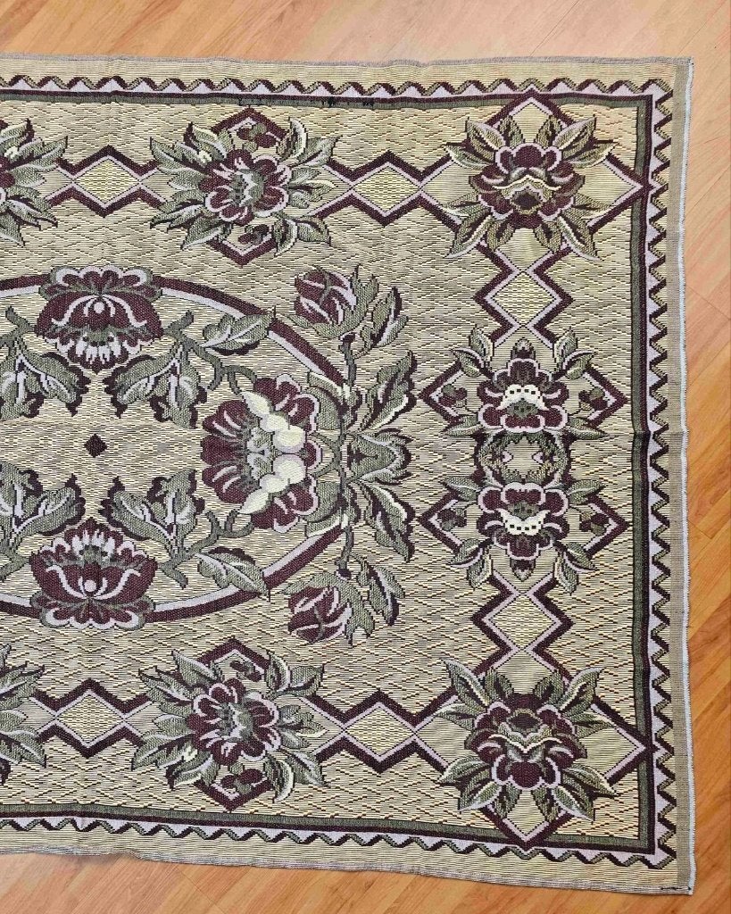 Vintage Kleed foulard bloemmotief reversibel 198/140 cm, 100 tot 150 cm, Djt@dejuistetoon.eu, Ophalen of Verzenden, Zo goed als nieuw