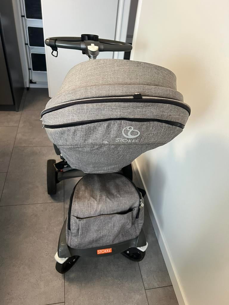 Stokke kinderwagen, Gebruikt, Verstelbare duwstang, Ophalen, Kinderwagen