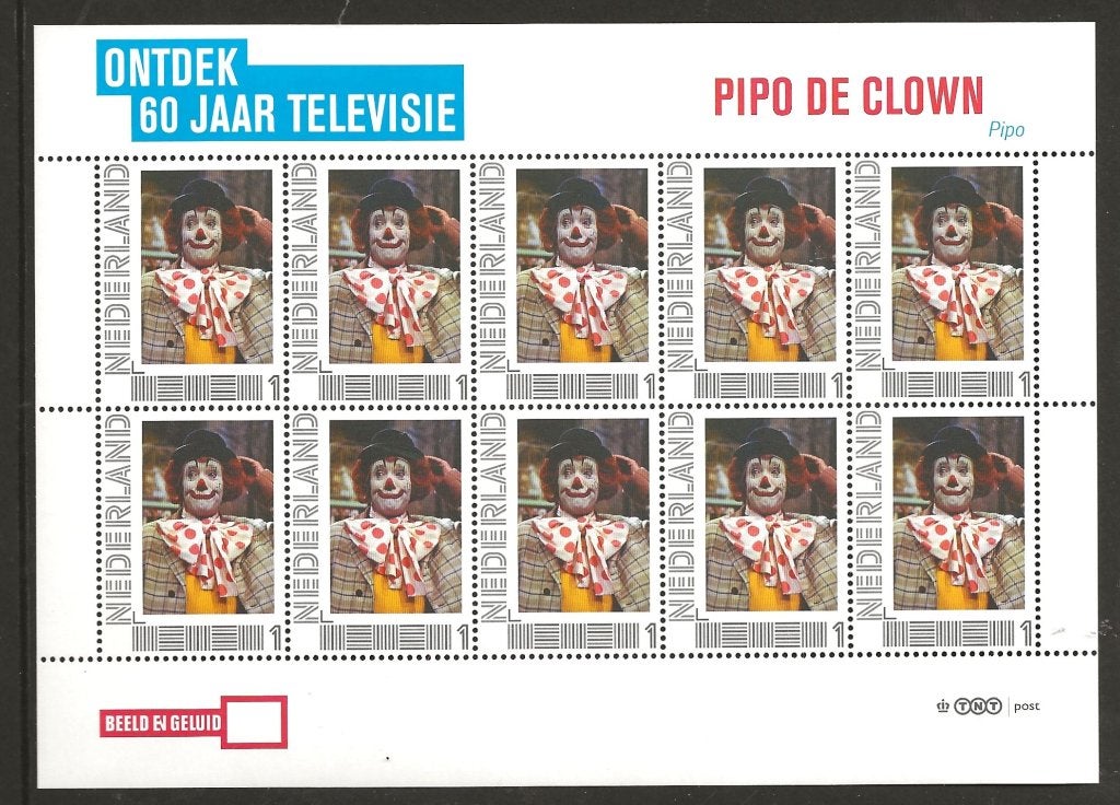 Vel Persoonlijke zegels Pipo de Clown, postfris, Postzegels en Munten, Postzegels | Nederland, Ophalen of Verzenden, Postfris