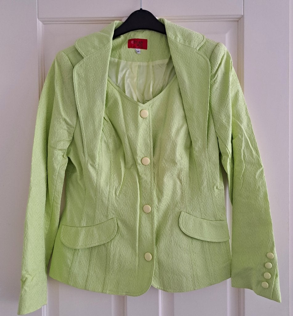 Edgar Vos Collection limegroen jasje als nieuw maat 38 48884, Maat 38/40 (M), Edgar Vos, ., Zo goed als nieuw