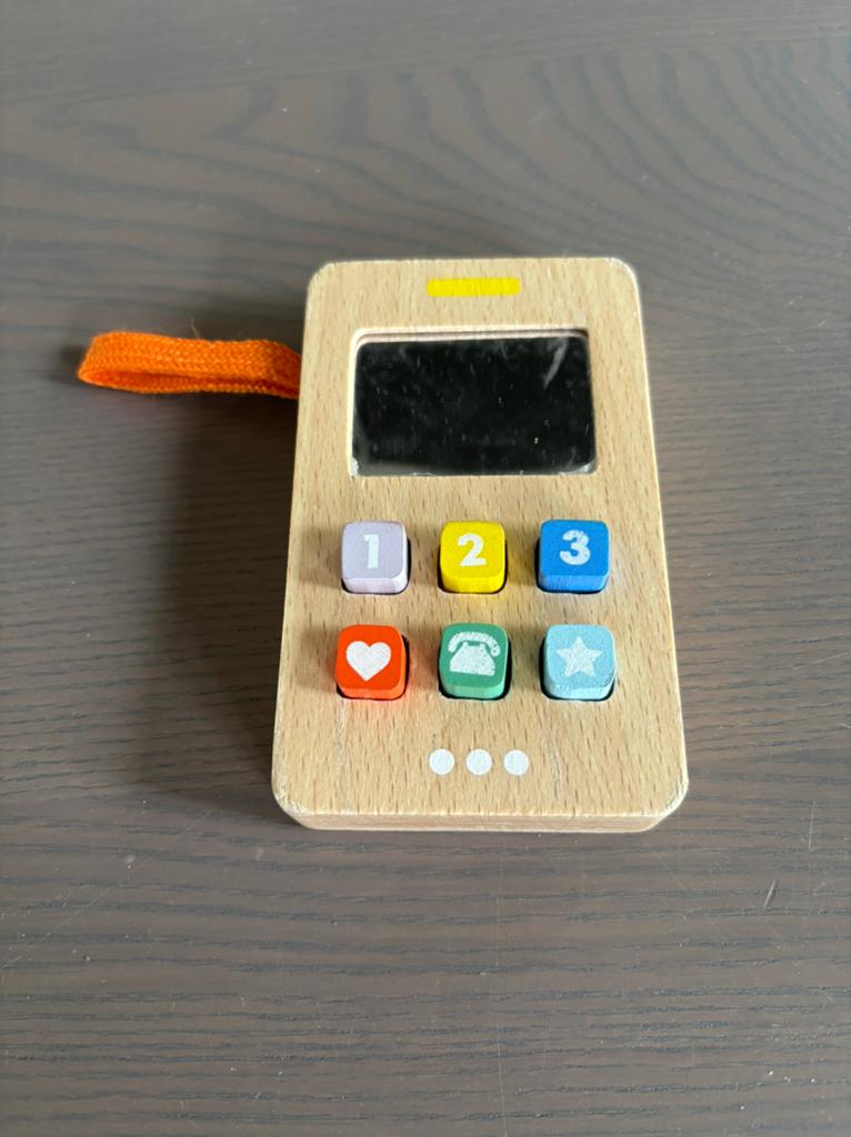 Houten speelgoedtelefoon HEMA, Ophalen of Verzenden, Gebruikt, Overige typen