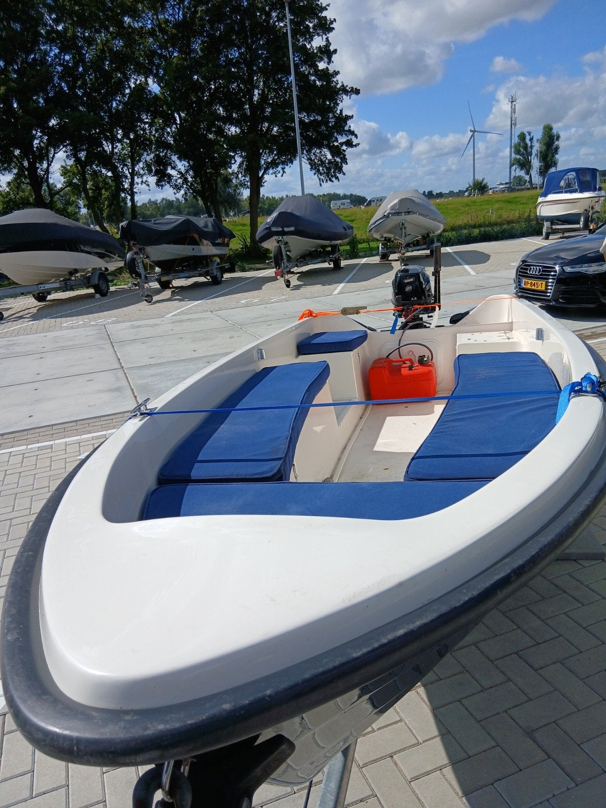 leuke toer of visboot met trailer voor mooie vaartochten, Overige merken, Gebruikt, 4 m, Tot 10 pk