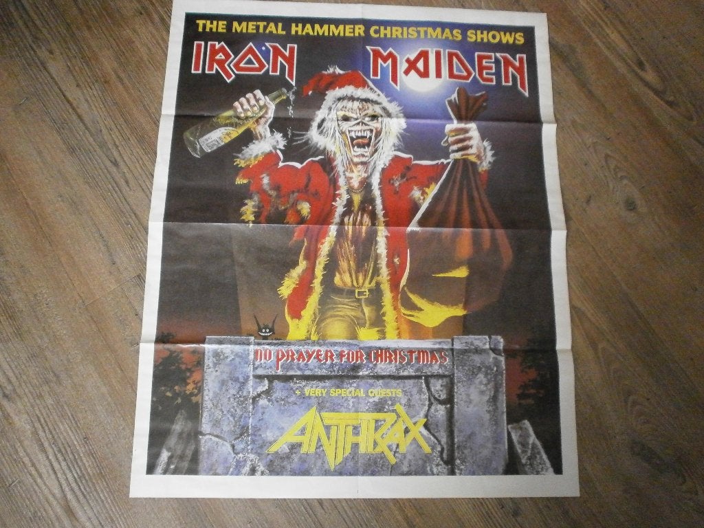 xl poster Metal Hammer Christmas Shows  Iron Maiden., Verzenden, Gebruikt, A1 t/m A3, Muziek
