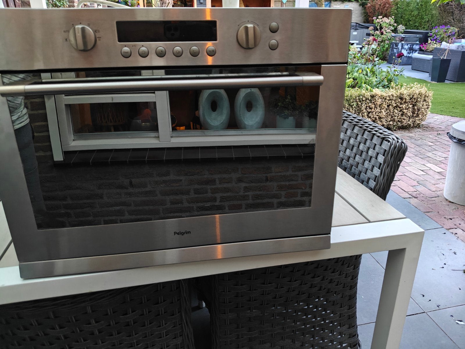 Pelgrim MAG694RVS Combi Oven/Magnetron - Inbouw RVS, Witgoed en Apparatuur, Ovens, Ophalen, Gebruikt, Pelgrim, Combi-oven