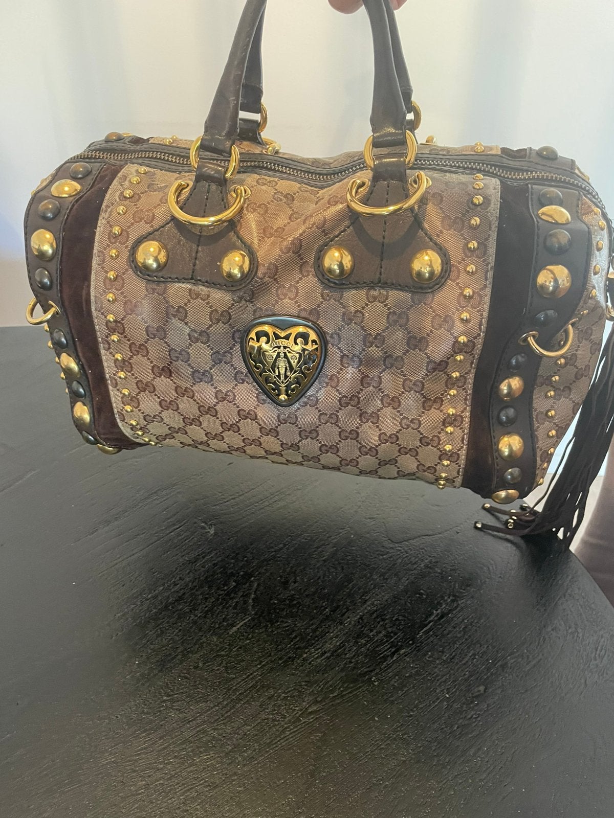 Gucci Babo Uska Boston tas origineel, Ophalen of Verzenden, Zo goed als nieuw, Zwart