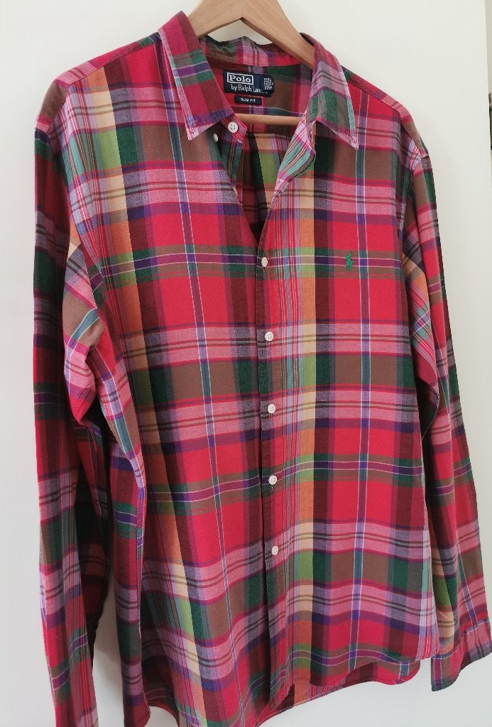 Polo Ralph Lauren overhemd mt. XXL, Ophalen of Verzenden, Overige halswijdtes, Rood, Polo Ralph Lauren