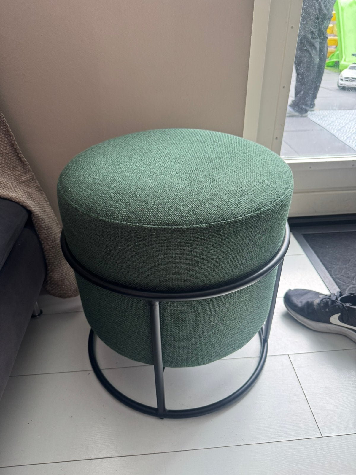 Mooi groene poef van dok 2, Ophalen, Zo goed als nieuw, Rond, Minder dan 50 cm