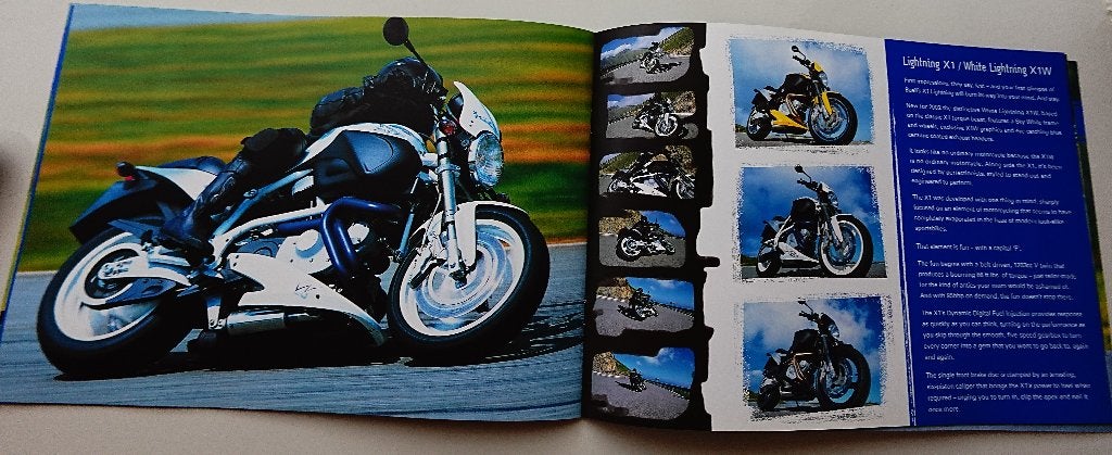 Folder Buell 2002 Firebolt XB9R Lightning X1 White Lightning, Ophalen of Verzenden, Harley-Davidson of Buell