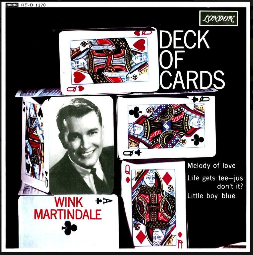 7"-EP/SINGLE  WINK MARTINDALE - Deck Of Cards, Ophalen of Verzenden, Gebruikt, EP