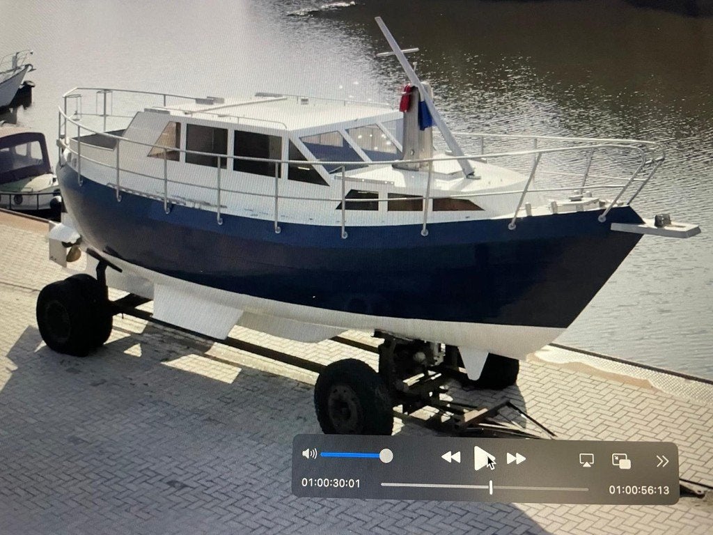 Stalen motorboot /motorzeiler project – 11 meter, RVS opbouw, Gebruikt, Binnenboordmotor, Diesel, Koelkast
