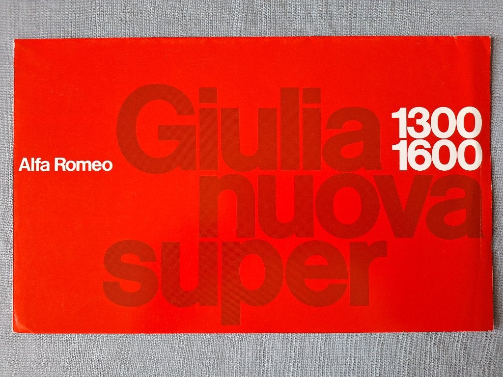 brochure ALFA ROMEO GIULIA Nuava Super 1300 1600 - NL 1976, Verzenden, Zo goed als nieuw, Alfa Romeo