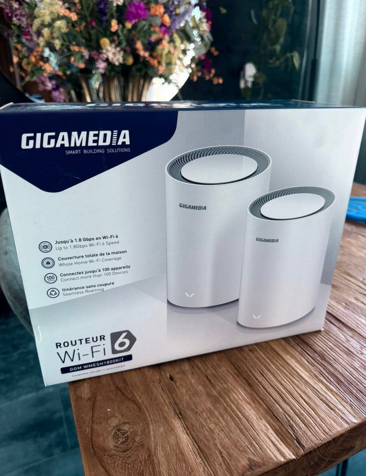 GIGAMEDIA Twee Pack Wifi 6 Mesh Kit WMESH1800KIT, Verzenden, Zo goed als nieuw