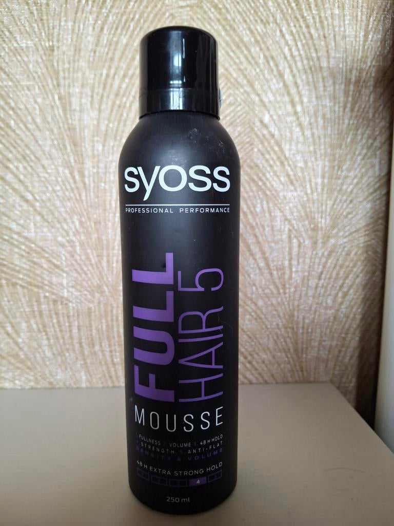 Syoss Full Hair 5 Mousse - Extra Sterke Fixatie (250 ml), Ophalen, Nieuw, Gel, Wax, Haarlak of Mousse