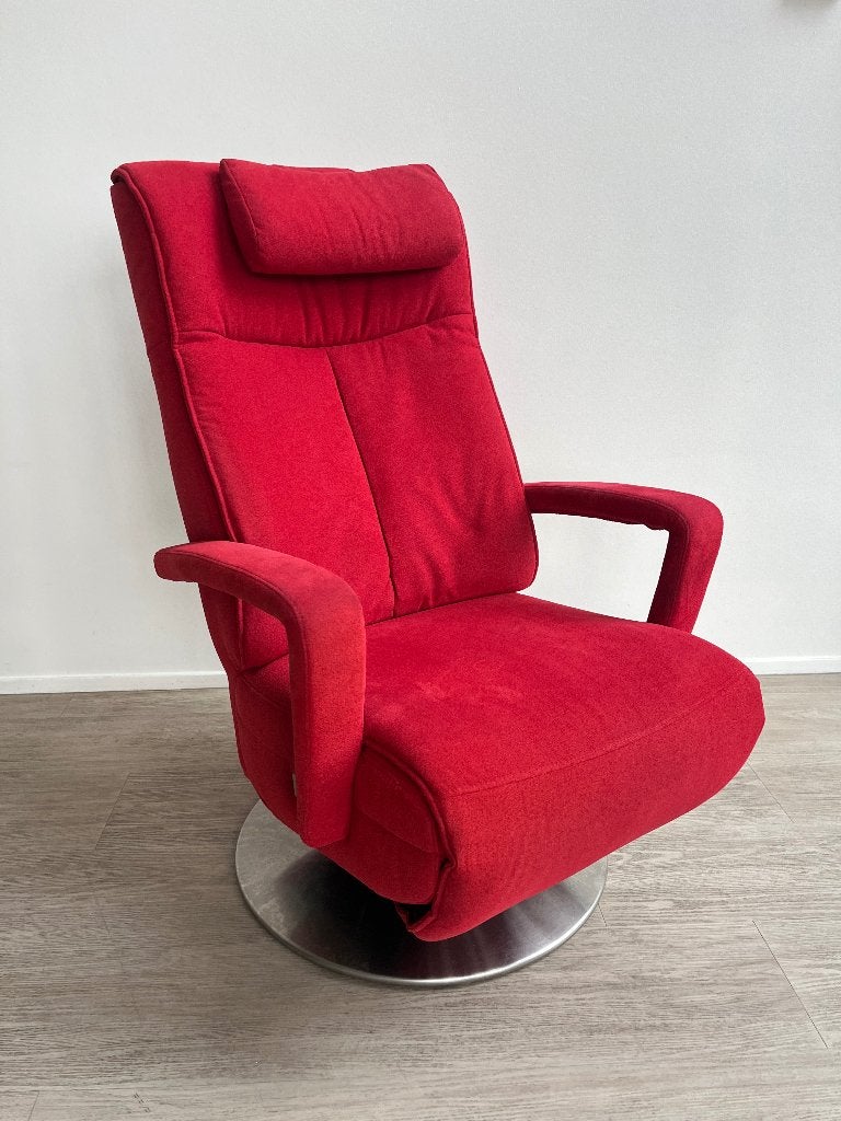 Prominent Sta Op Fauteuil Stockholm S Accu Rood Stof M, Huis en Inrichting, Fauteuils, Ophalen, Zo goed als nieuw, Stof