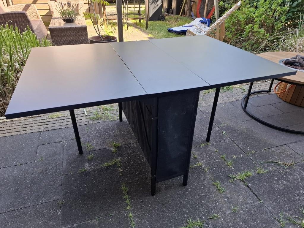 IKEA eettafel inklapbaar met opbergruimte (KALLHÄLL ), Huis en Inrichting, Tafels | Eettafels, Ophalen, 100 tot 150 cm, 50 tot 100 cm