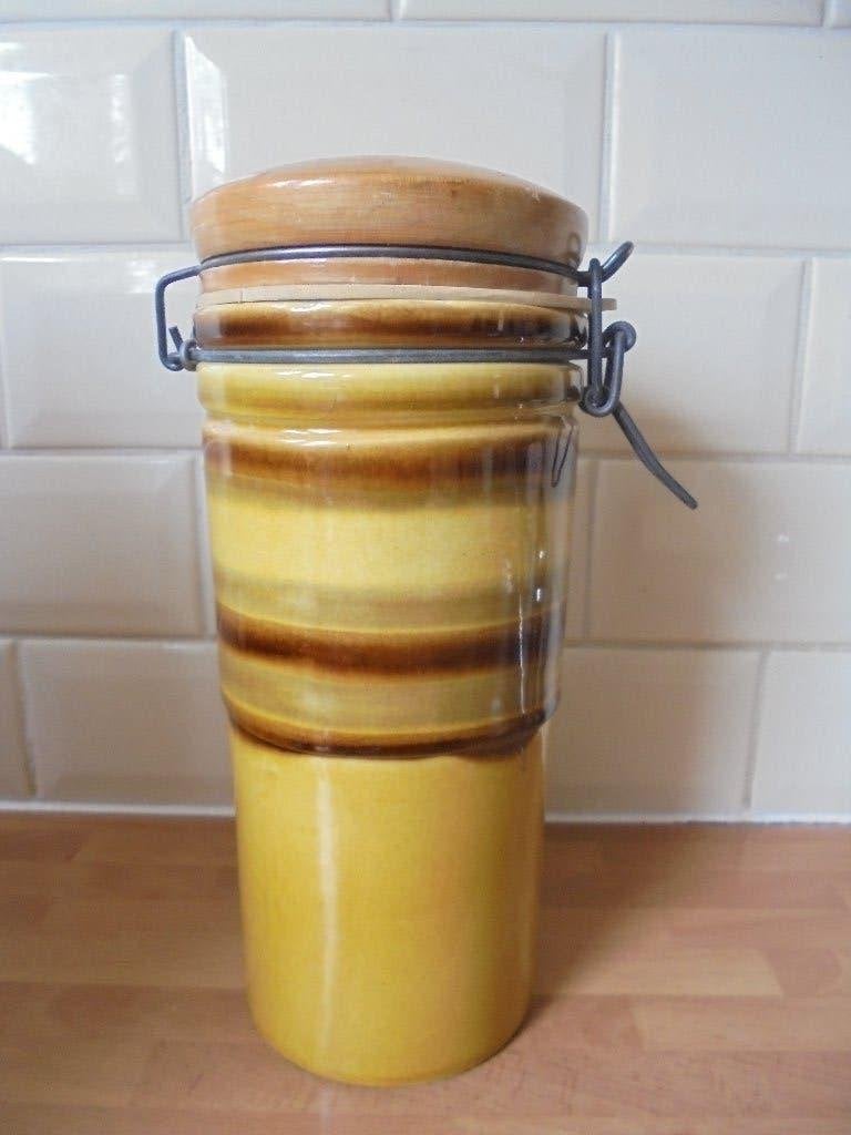 Vintage pot met deksel geglazuurd Baldelli Italy, Ophalen