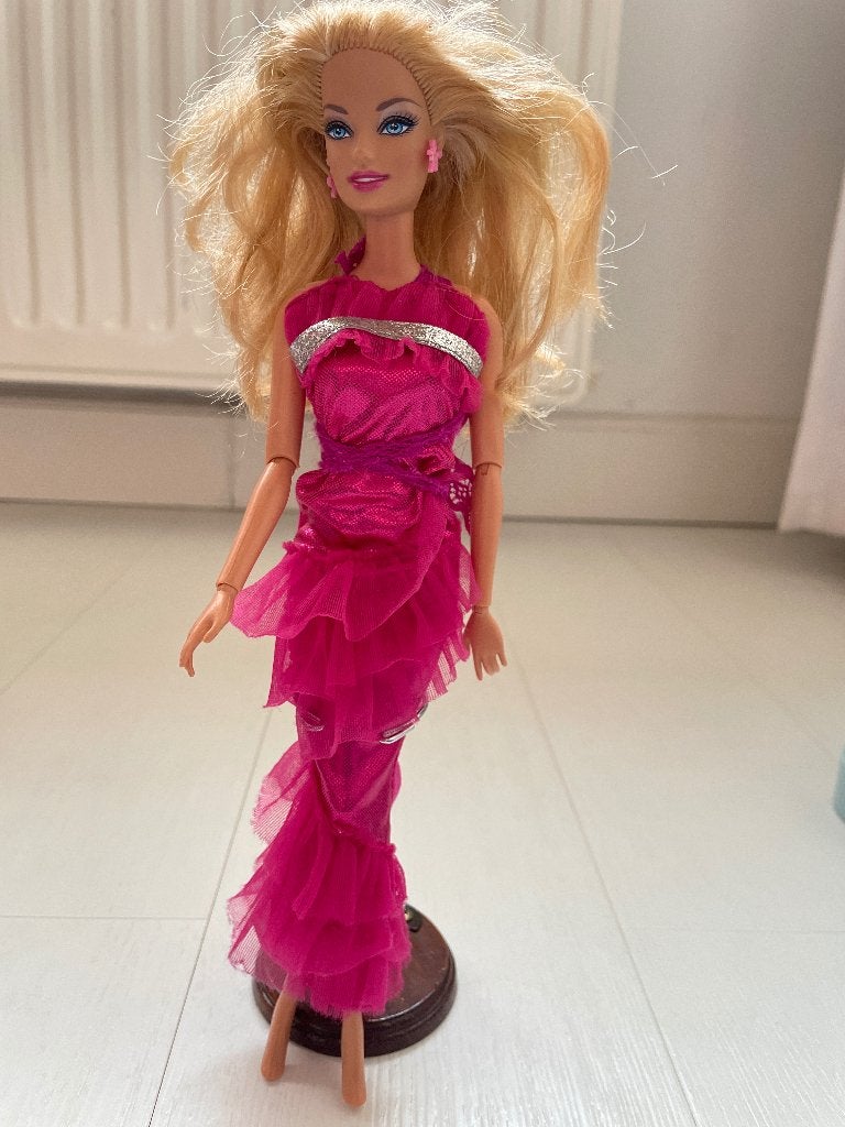 Barbie roze avondjurk, Ophalen of Verzenden, Gebruikt, Barbie