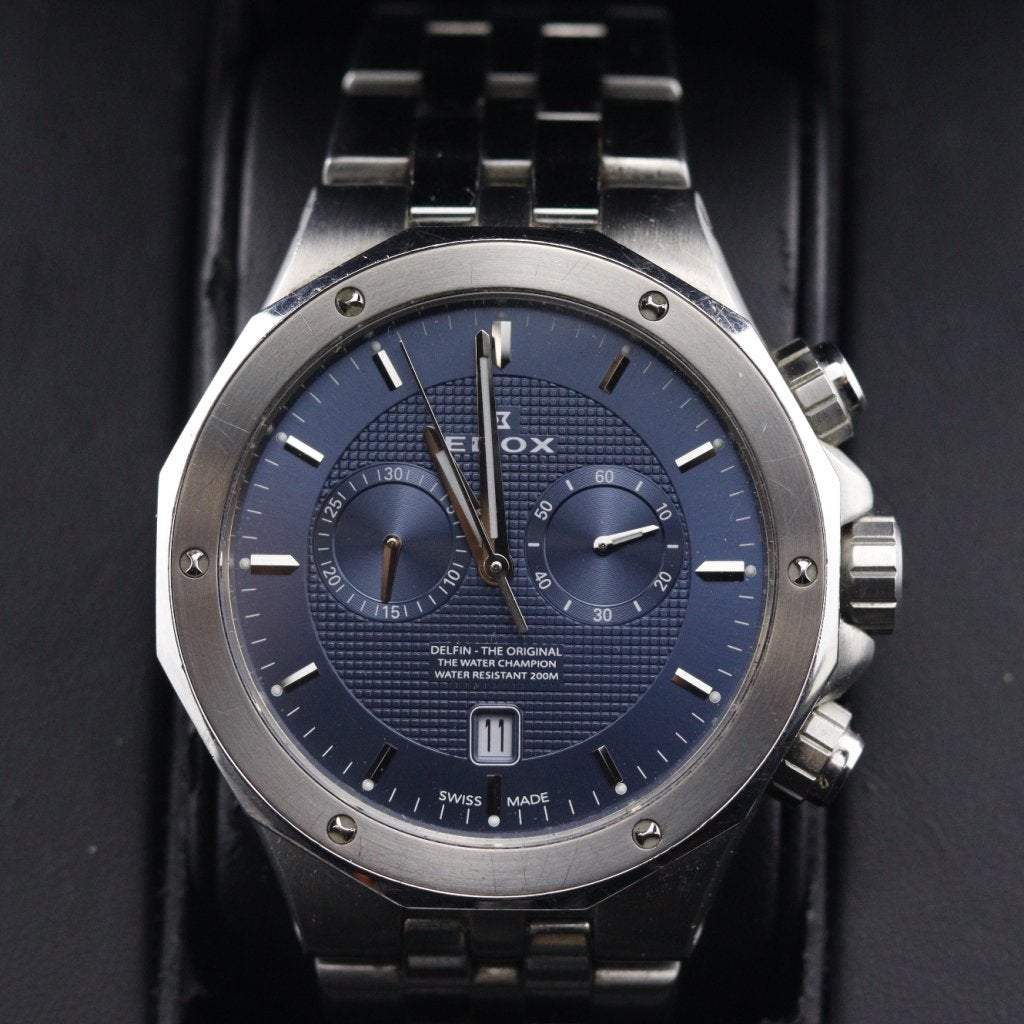 Edox Delfin Chronograph 10110 3M BUIN Horloge, Flex Ltd., Gebruikt, https://flex.com/contact-us, Nobelstraat 10, 5807 GA Oostrum LB, Limburg, Nederland