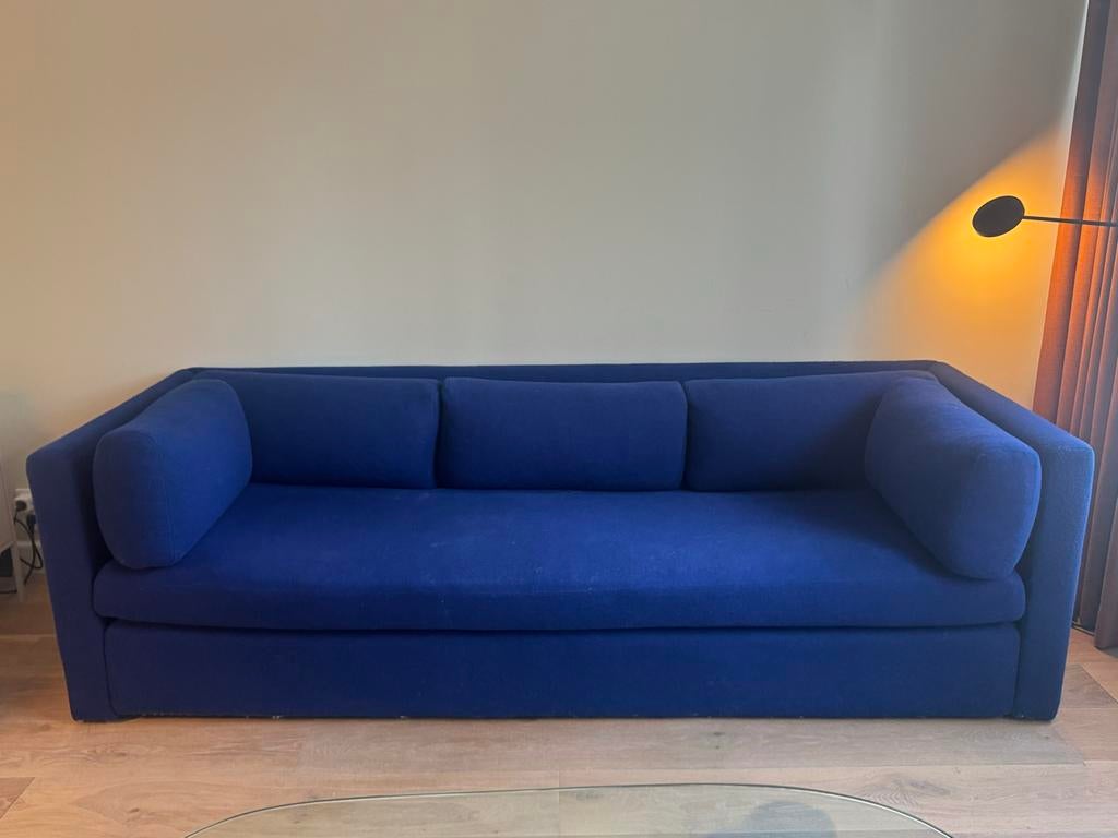 HAY Hackney driezitsbank – Kvadrat wol felblauw, Ophalen, Gebruikt, Driepersoons, 75 tot 100 cm