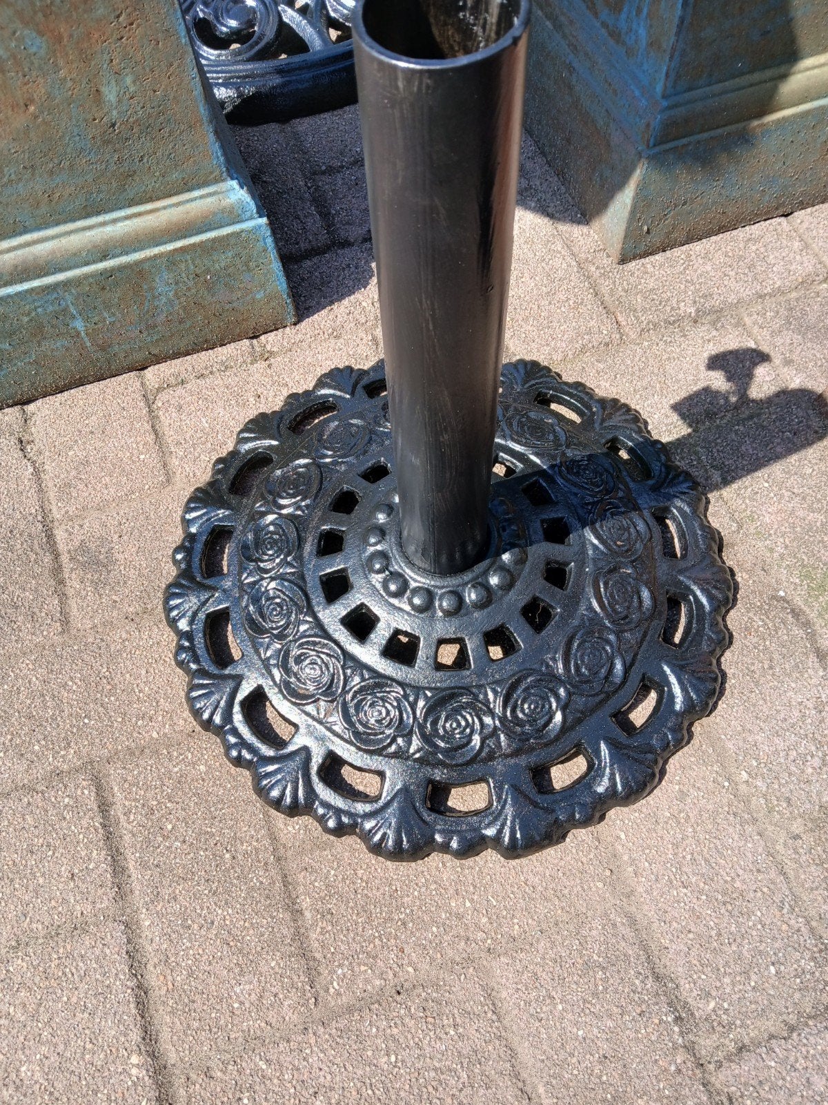 Gietijzeren parasolvoet, Tuin en Terras, Parasols, Ophalen, Minder dan 1 meter, Parasolvoet