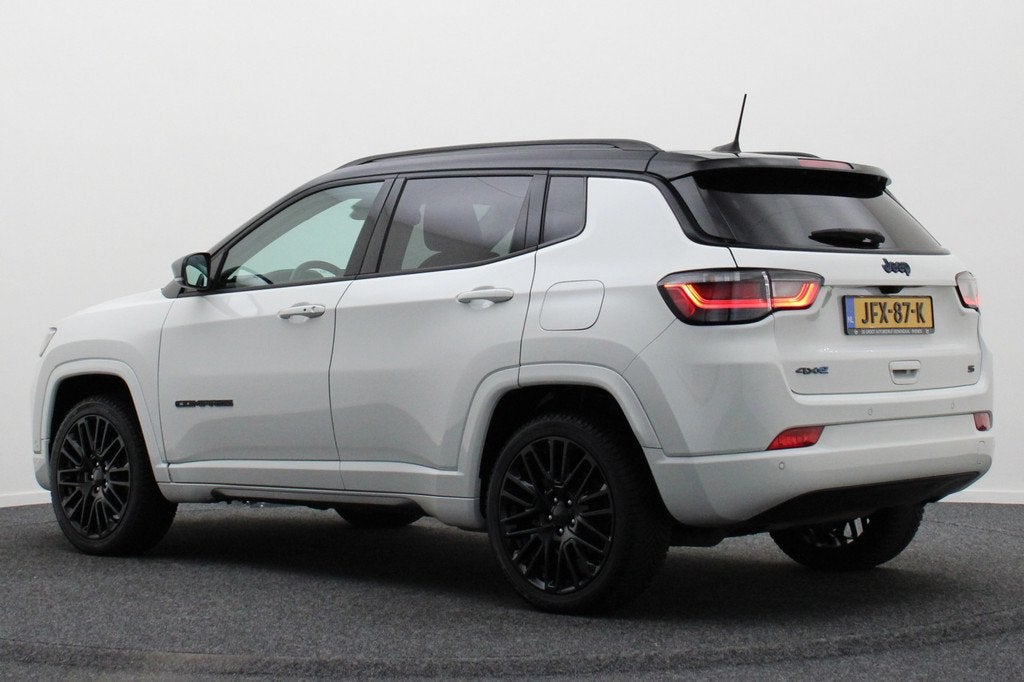 Jeep Compass 4xe 240 Plug-in Hybrid Electric S Leer, Virtual, Automaat, Adaptive Cruise Control, Zwart, 4 cilinders