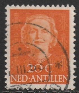 Antillen 1950 223 Juliana 20c, Gest, Postzegels en Munten, Postzegels | Nederlandse Antillen en Aruba, Ophalen of Verzenden, Gestempeld