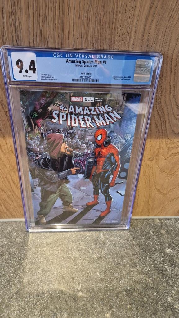 Spider-Man x Eminem Comic Variant Limited Edition CGC 9.4, Boeken, Strips | Comics, Nieuw, Eén comic, Amerika, Ophalen of Verzenden