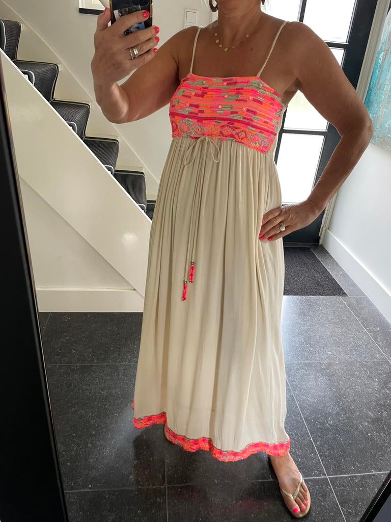 Gold&Silver, super leuk en apart zomerjurkje, S/M, Kleding | Dames, Jurken, Ophalen of Verzenden, Zo goed als nieuw, Maat 38/40 (M)