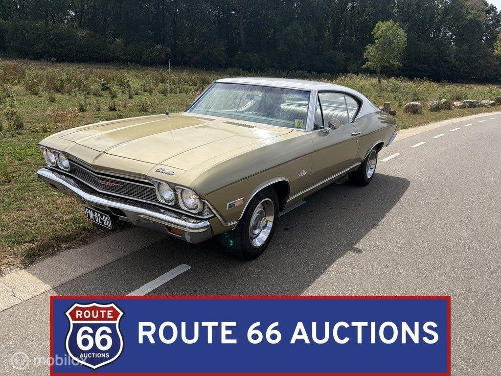 Chevrolet Chevelle Malibu | 1968 | Route 66 Auctions, Auto's, Overige carrosserieën, Chevrolet, Zwart, Bedrijf