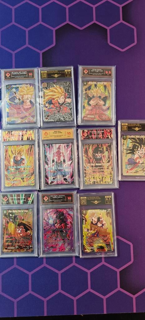 Graded Dragon Ball Kaarten: Goku, Gohan (Bonfire/AP), Hobby en Vrije tijd, Verzamelkaartspellen | Overige, Zo goed als nieuw, Meerdere kaarten