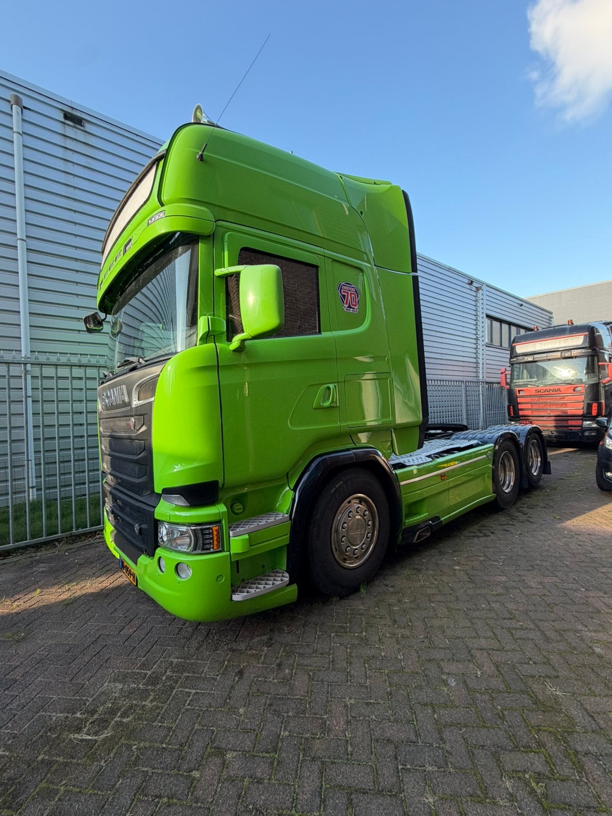 Scania V8 R580 LA 6X2 boogie lift 6 ton gelopen, Auto's, Automaat, Achterwielaandrijving, Scania, Leder