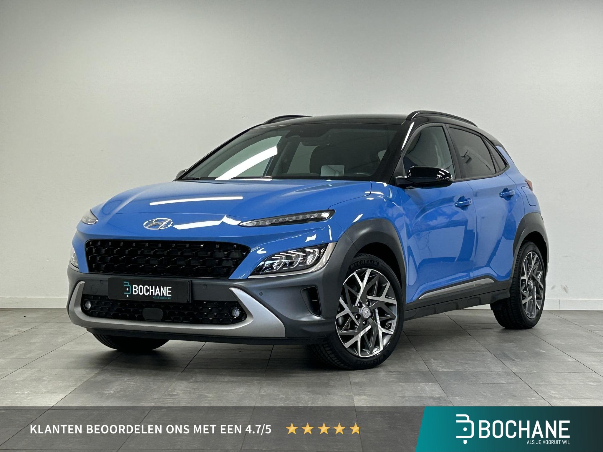 Hyundai Kona 1.6 GDI HEV Premium | HUD | NAVI | CAMERA | LED, Auto's, Dealer onderhouden, Gebruikt, Euro 6, 2 kWh