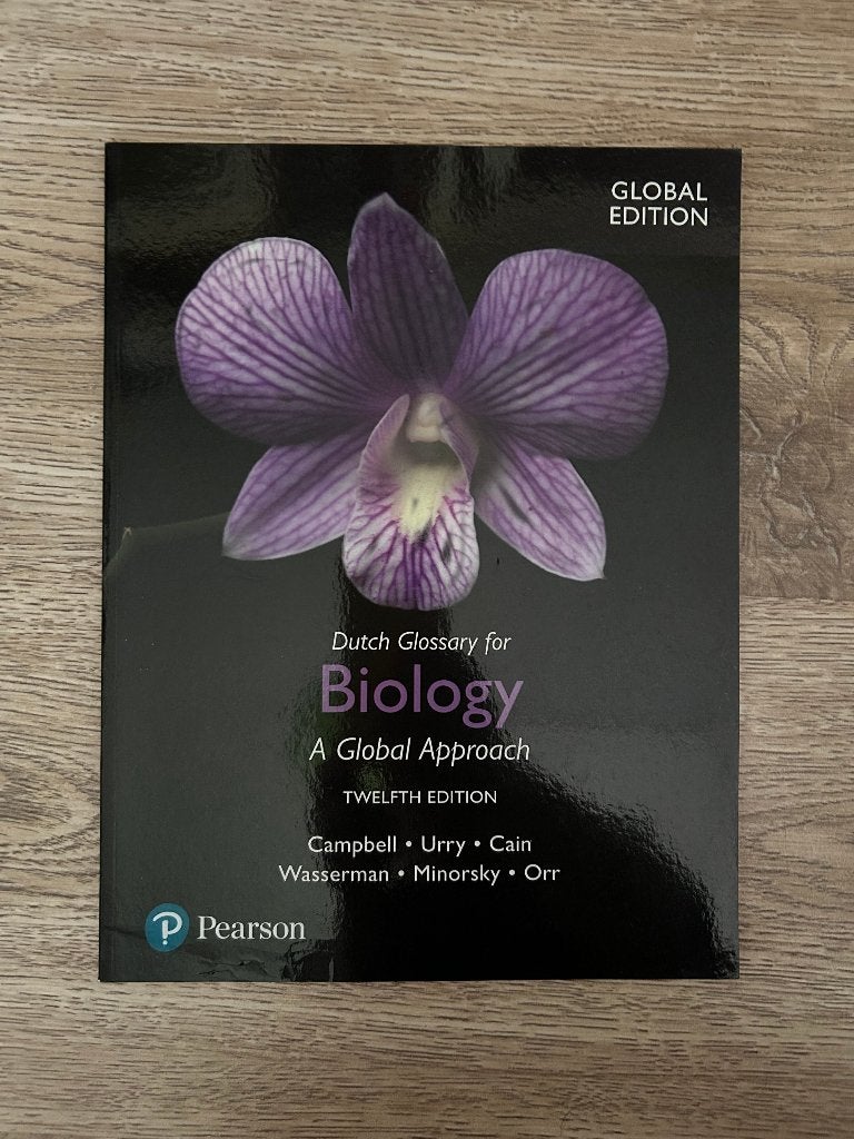 Dutch Glossary for: Biology A global approach (12th edition), Pearson, Zo goed als nieuw, Beta, HBO