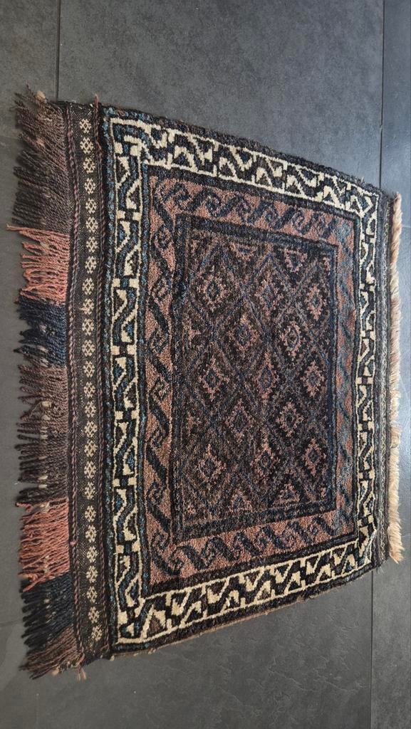 Antiek Hangeknoopt Baluch Tafelkleed/Gebedskleed ~75x65cm, Ophalen of Verzenden