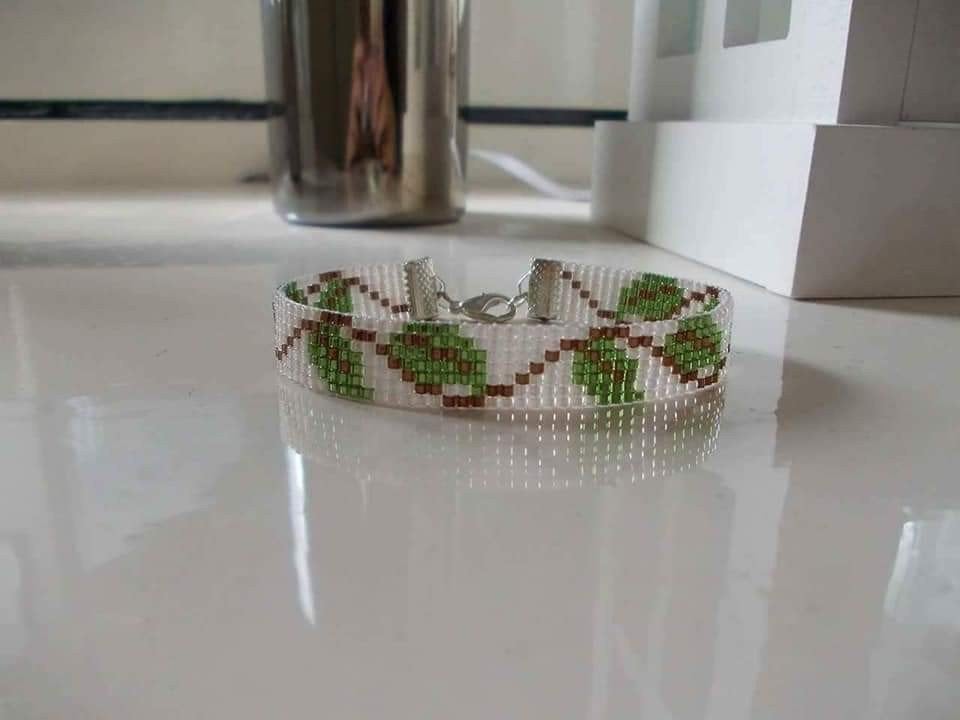 Miyuki delica geweven kralen armband blad, Overige materialen, Overige kleuren, Verzenden, Nieuw