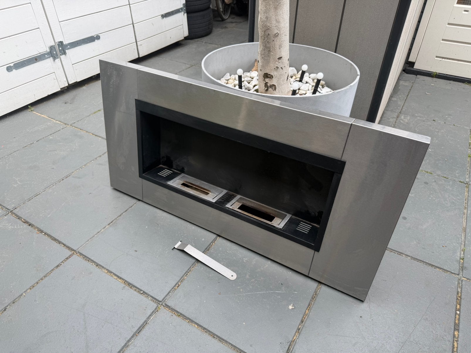 Rvs Bio Ethanol Sfeerhaard 2 Branders Gelhaard Haard, Ophalen, Zo goed als nieuw