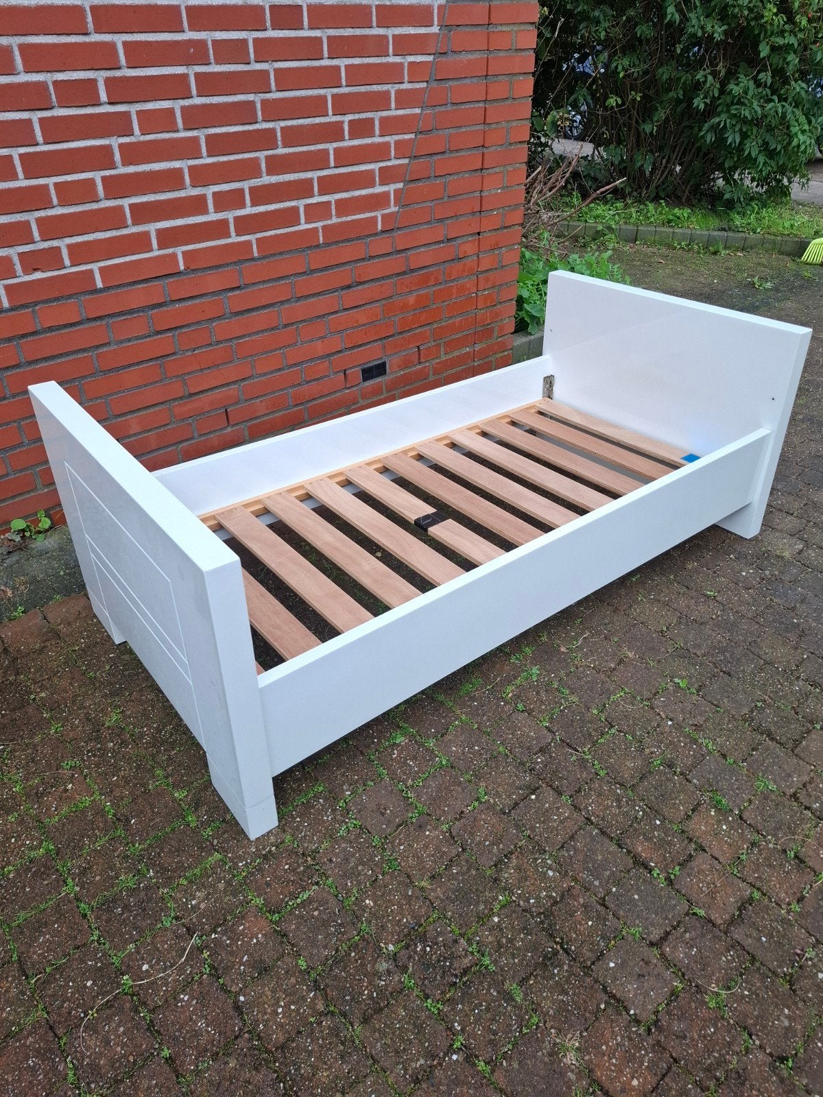 Wit kinderbed van Interbaby - Nette staat, Ophalen, Gebruikt, Eenpersoons, Wit
