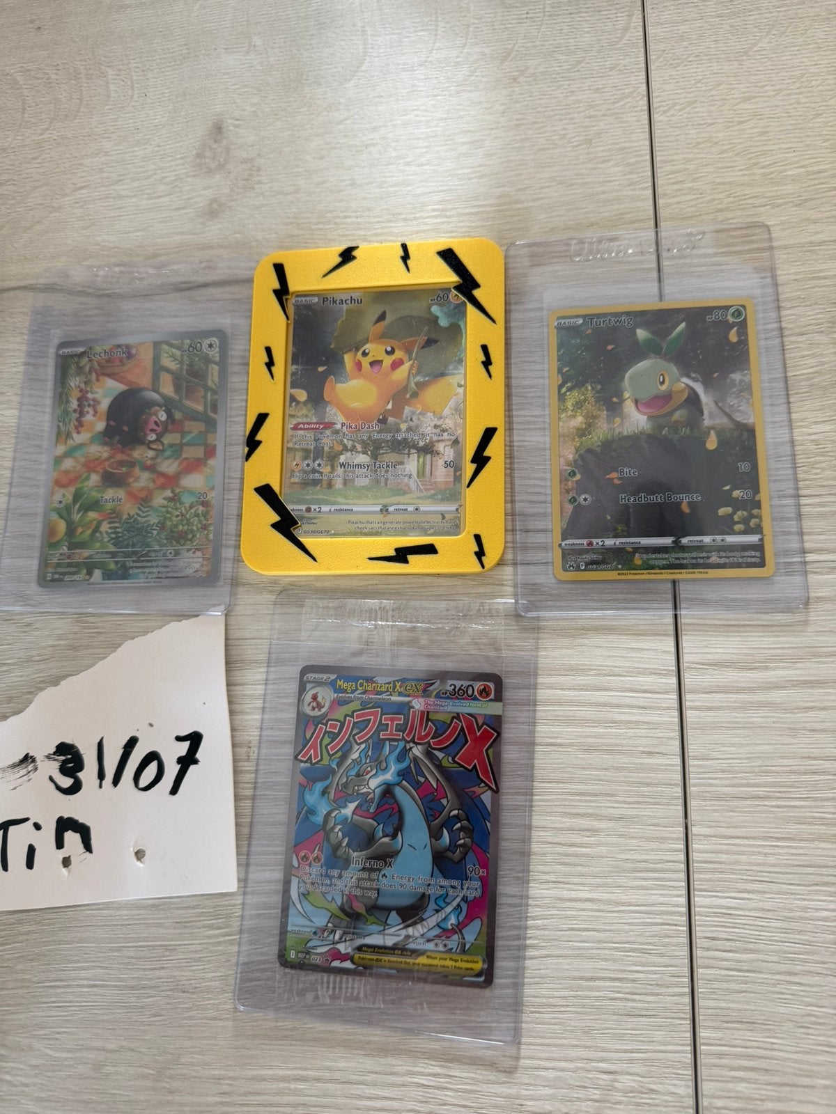 Pokemon kaarten NM staat, Ophalen of Verzenden, Zo goed als nieuw, Meerdere kaarten, Foil